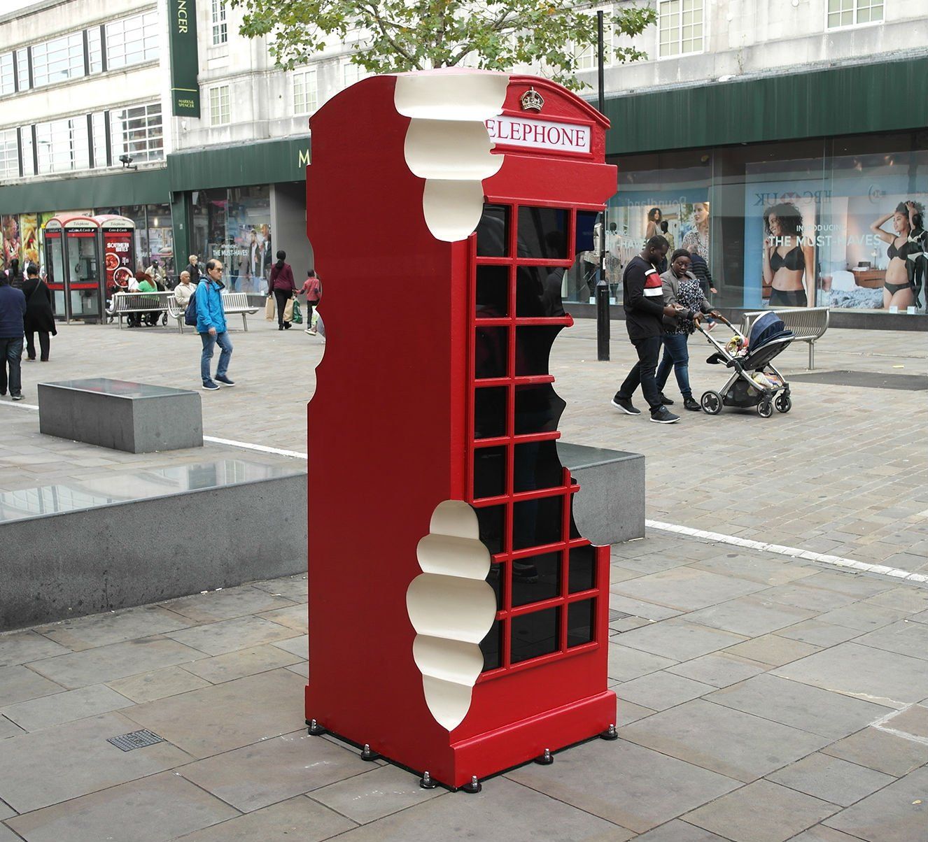 Bitten Telephone Box Display