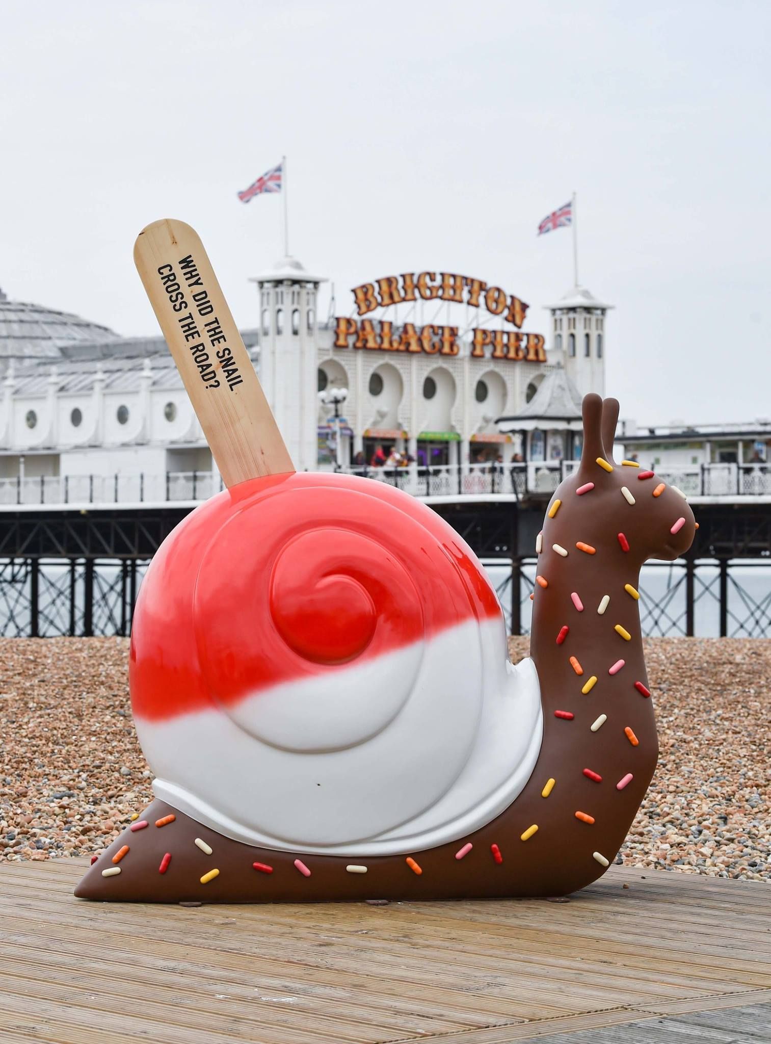 Custom 3D printed snail prop for outdoor display