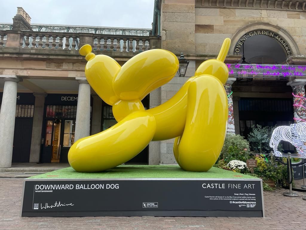 Close-up of 3D printed balloon dog prop