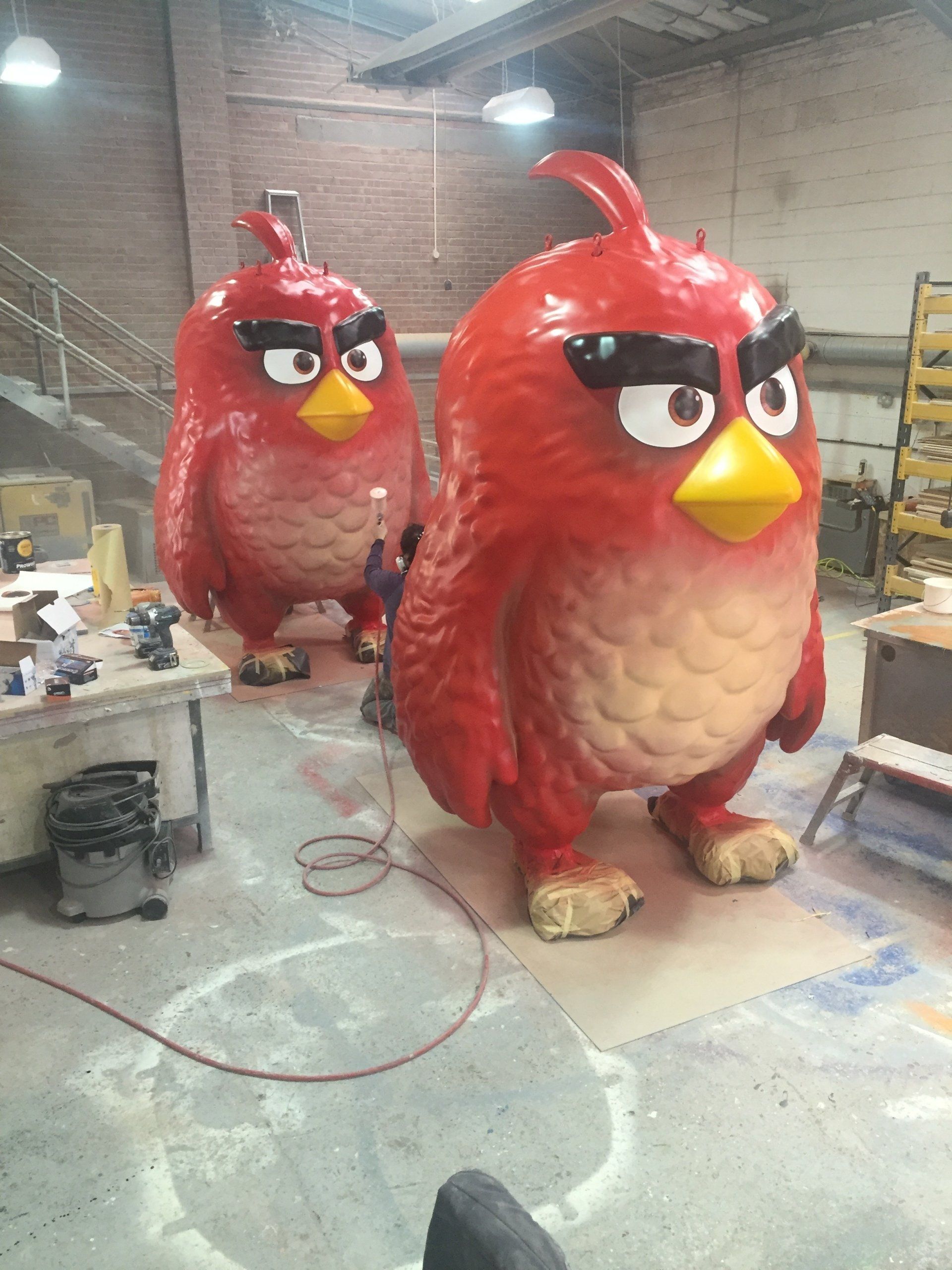 Side view of 3D printed Angry Birds movie prop