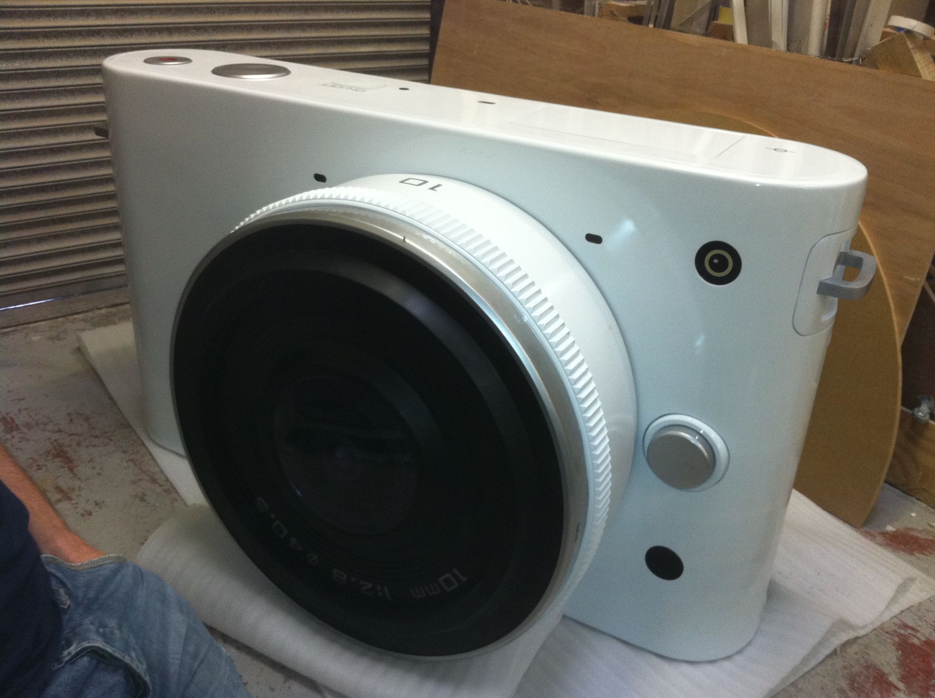 Close-up of 3D printed big hand prop