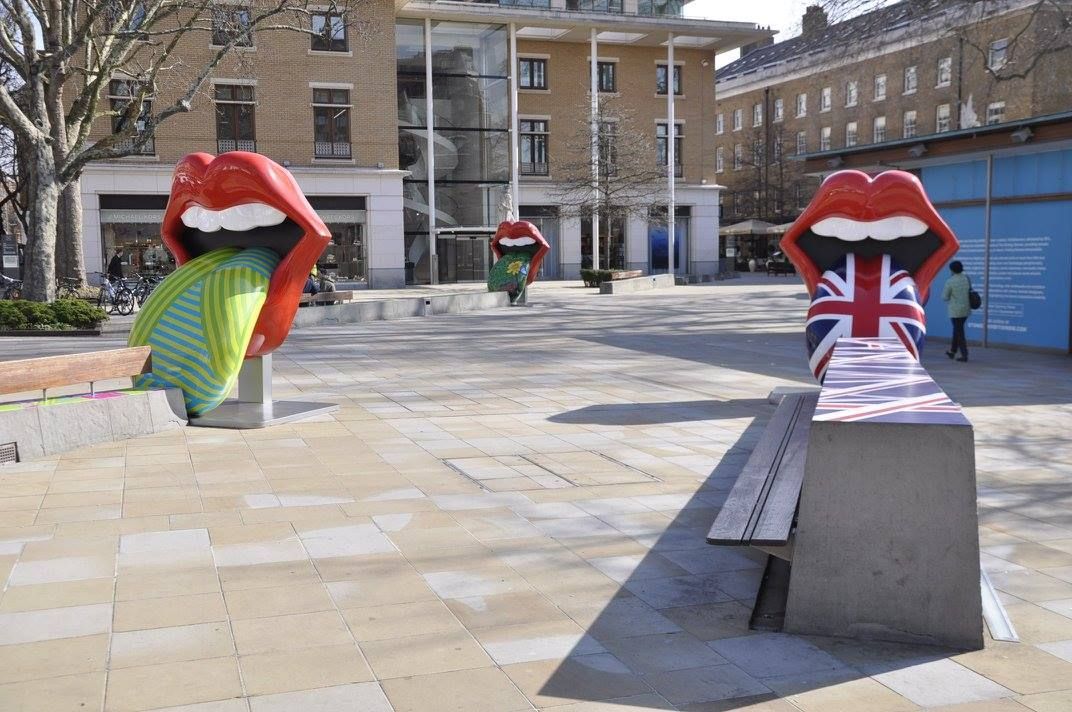 Triple tongue 3D printed prop for Rolling Stones display