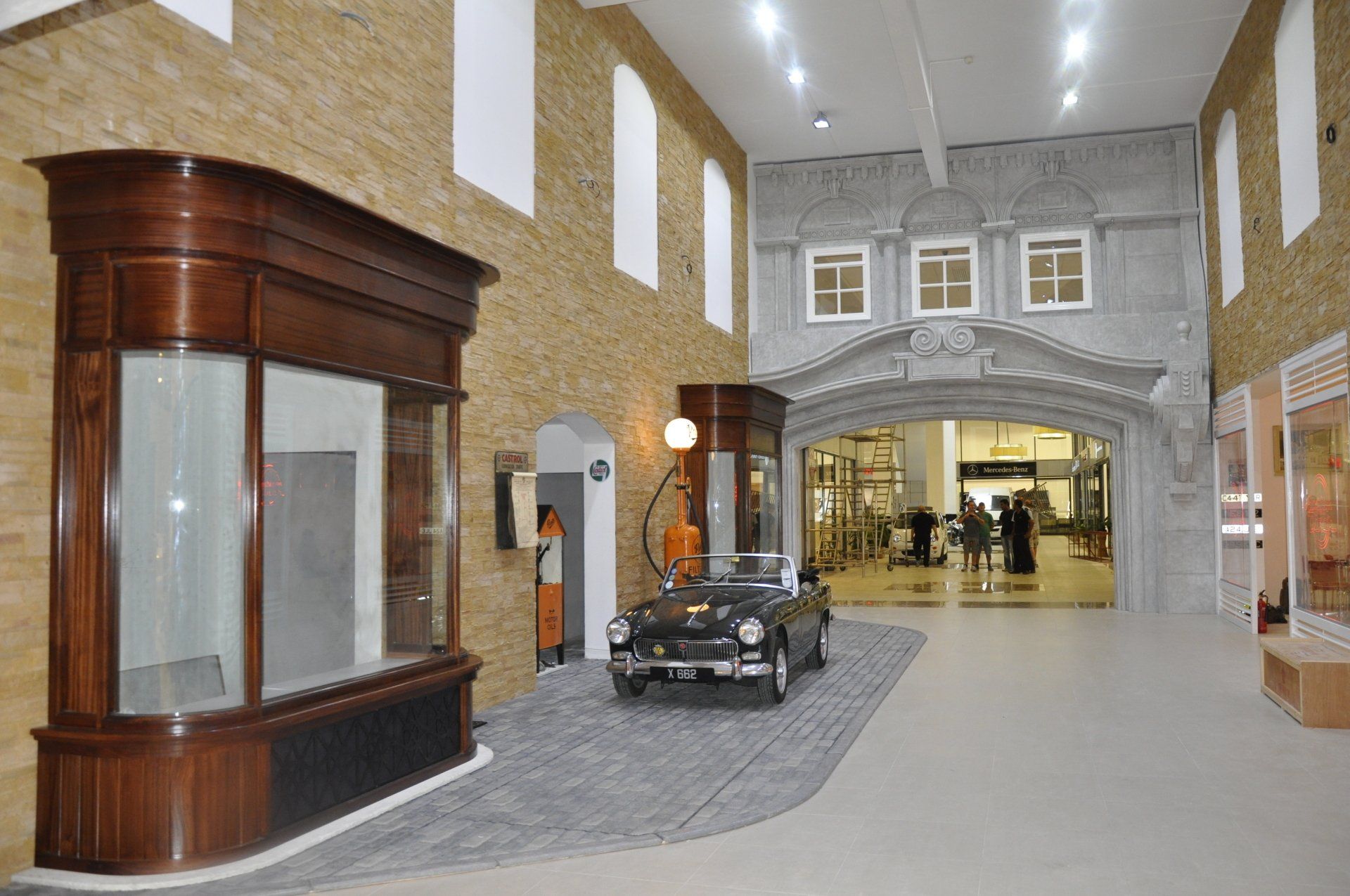 side angle of prop making Mauritius shopping mall