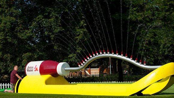 Award-winning 3D printed Juicy Water sprinkler in action