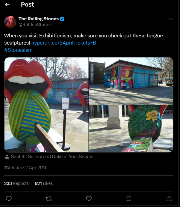 Rolling Stones 3D printed prop featured in tweet