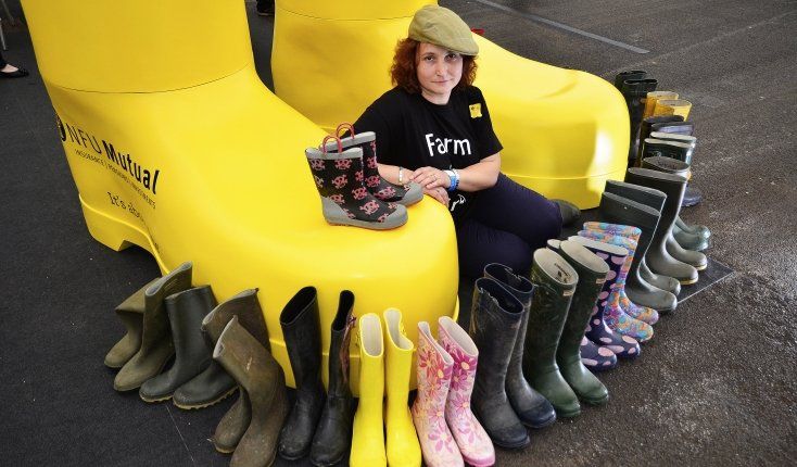 Custom 3D printed yellow wellies prop for RNLI campaign