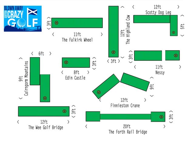 9 Hole Miniature Golf Course Layout Golf Gardens | Soccer Golf, Supa
