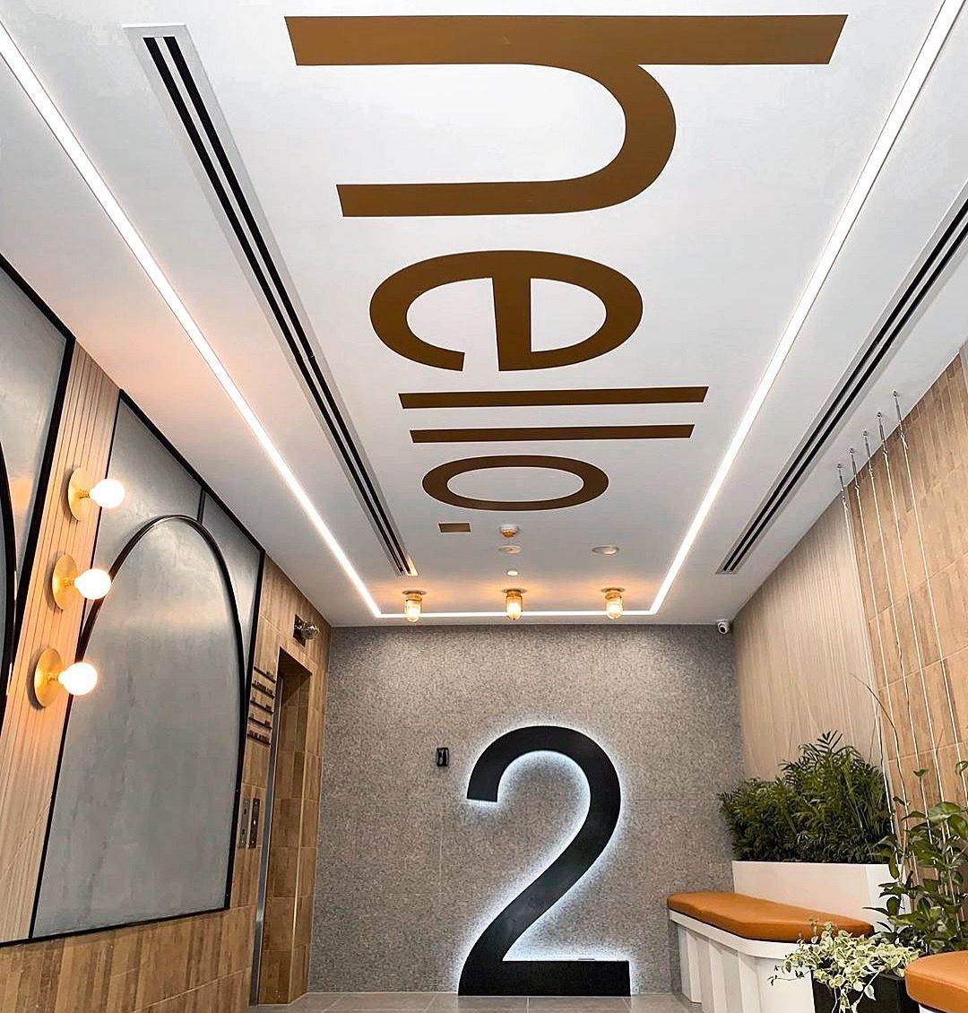 A Hallway With A Sign That Says Hello 2 – Brendale, QLD - DB Electrical