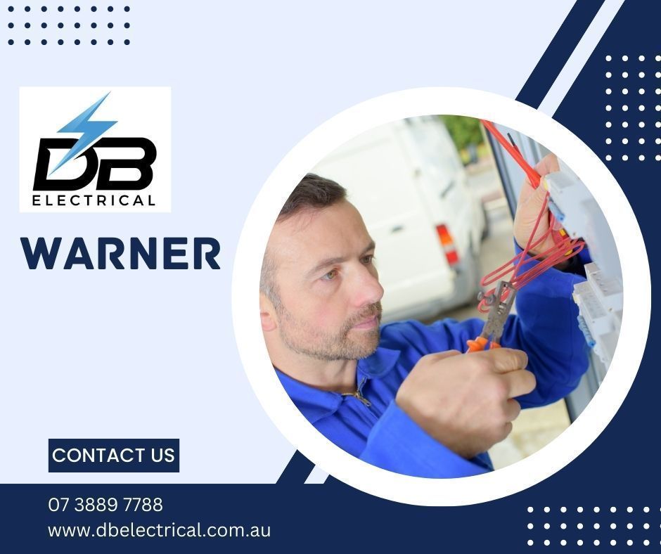 An Advertisement For DB Electrical Warner Shows A Man Working On A Wall – Brendale, QLD - DB Electrical