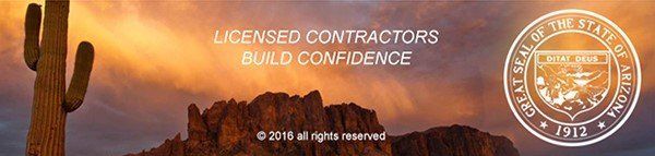 Desert landscape with cactus and Arizona state seal; text reads: 