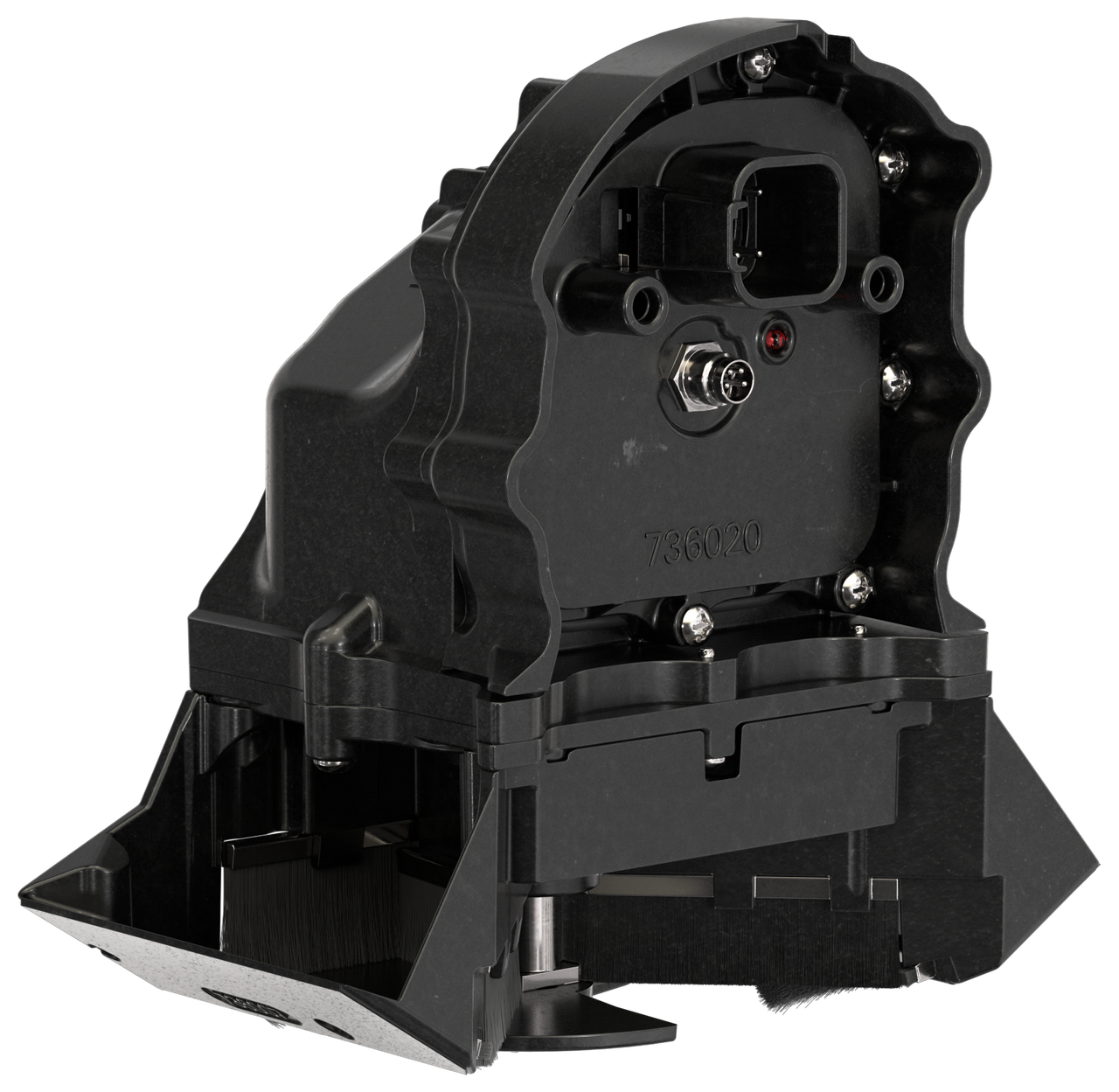 A close up of a black item with the word sharp on it