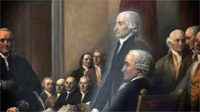 Painting of early government with Charles Thomson