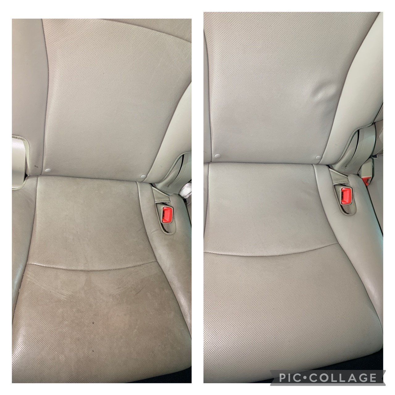Toyota Highlander before and after interior seat detail