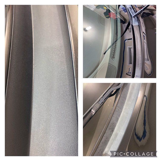 A collage of three pictures of a car with the caption pic collage