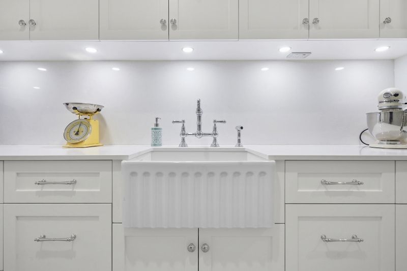A White Kitchen Sink —— Custom Cabinets Design in Virginia, NT