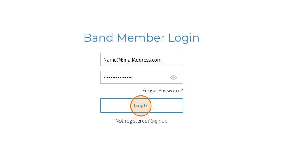 log in button
