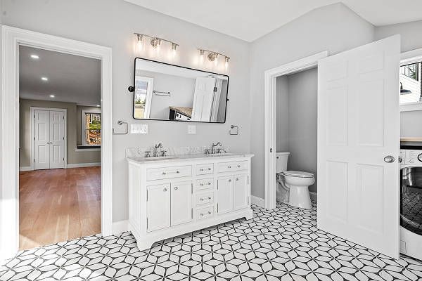Bathroom with Tile Flooring Bathroom with Tile Flooring