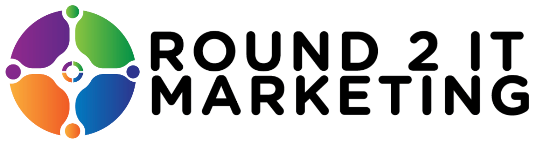 A logo for round 2 it marketing 