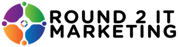 A logo for round 2 it marketing 