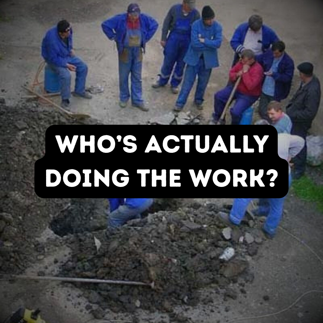 image showing lots of people standing around not working on r2itm.com