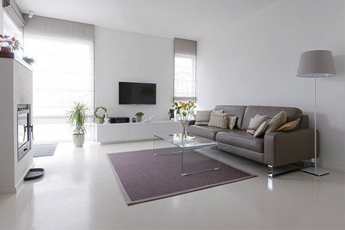 White Modern Living Room — Horseshoe, NC — Carolina Concrete Designs, Inc