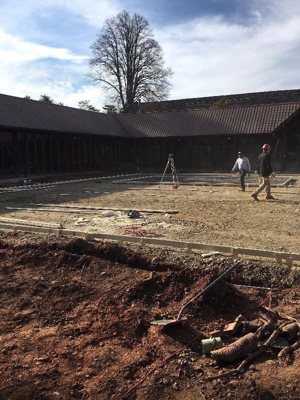 Men Forming Driveway — Horseshoe, NC — Carolina Concrete Designs Inc