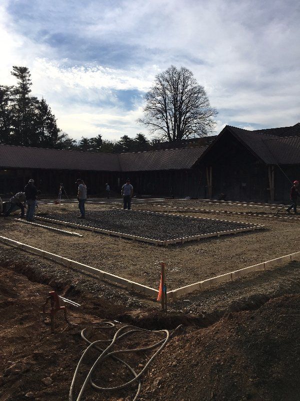 Drying the Poured Gravel — Horseshoe, NC — Carolina Concrete Designs Inc