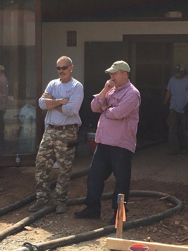 Two Men Talking — Horseshoe, NC — Carolina Concrete Designs Inc