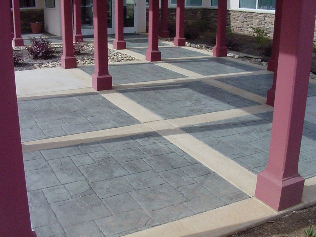 Red Columns — Horseshoe, NC — Carolina Concrete Designs Inc