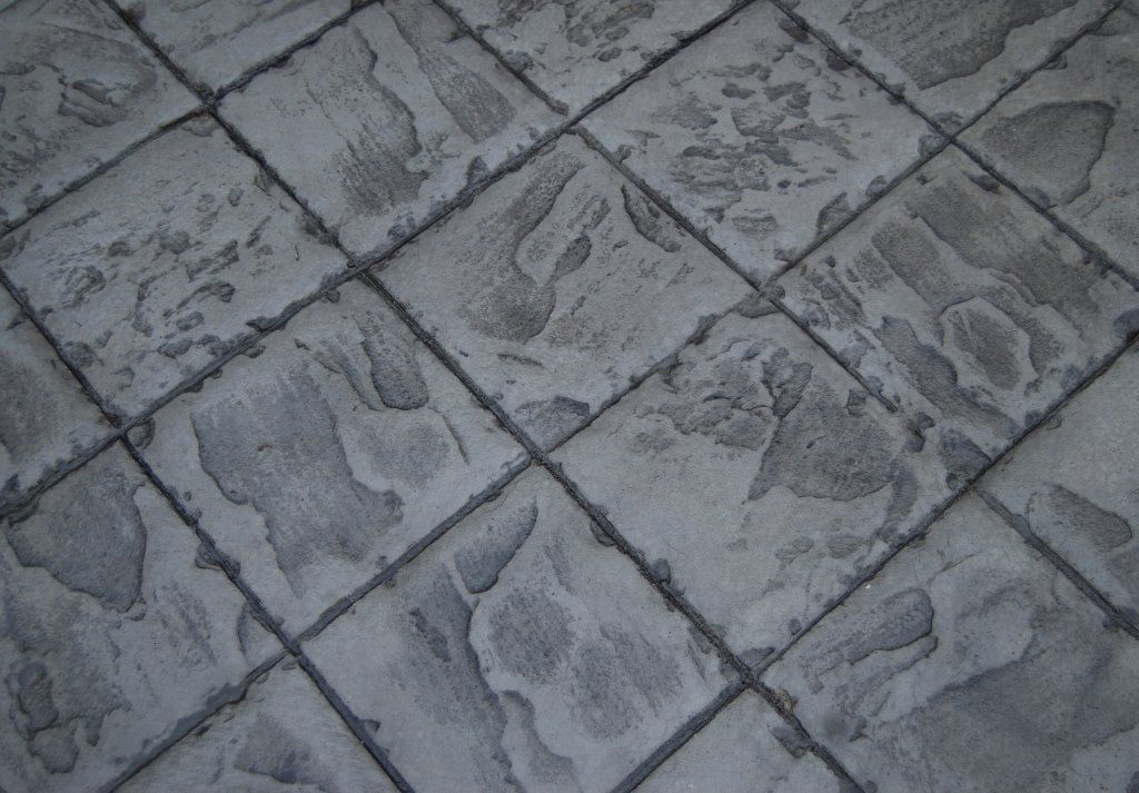 12x12 Slate Stamped Pattern — Horseshoe, NC — Carolina Concrete Designs Inc