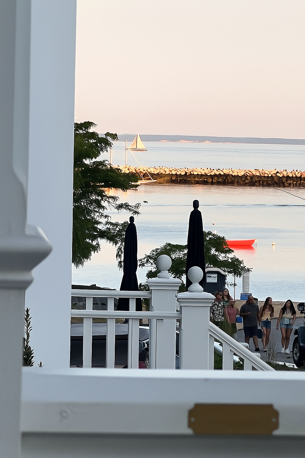Enjoy the rockers on the porch at the White Porch Inn Art hotel 