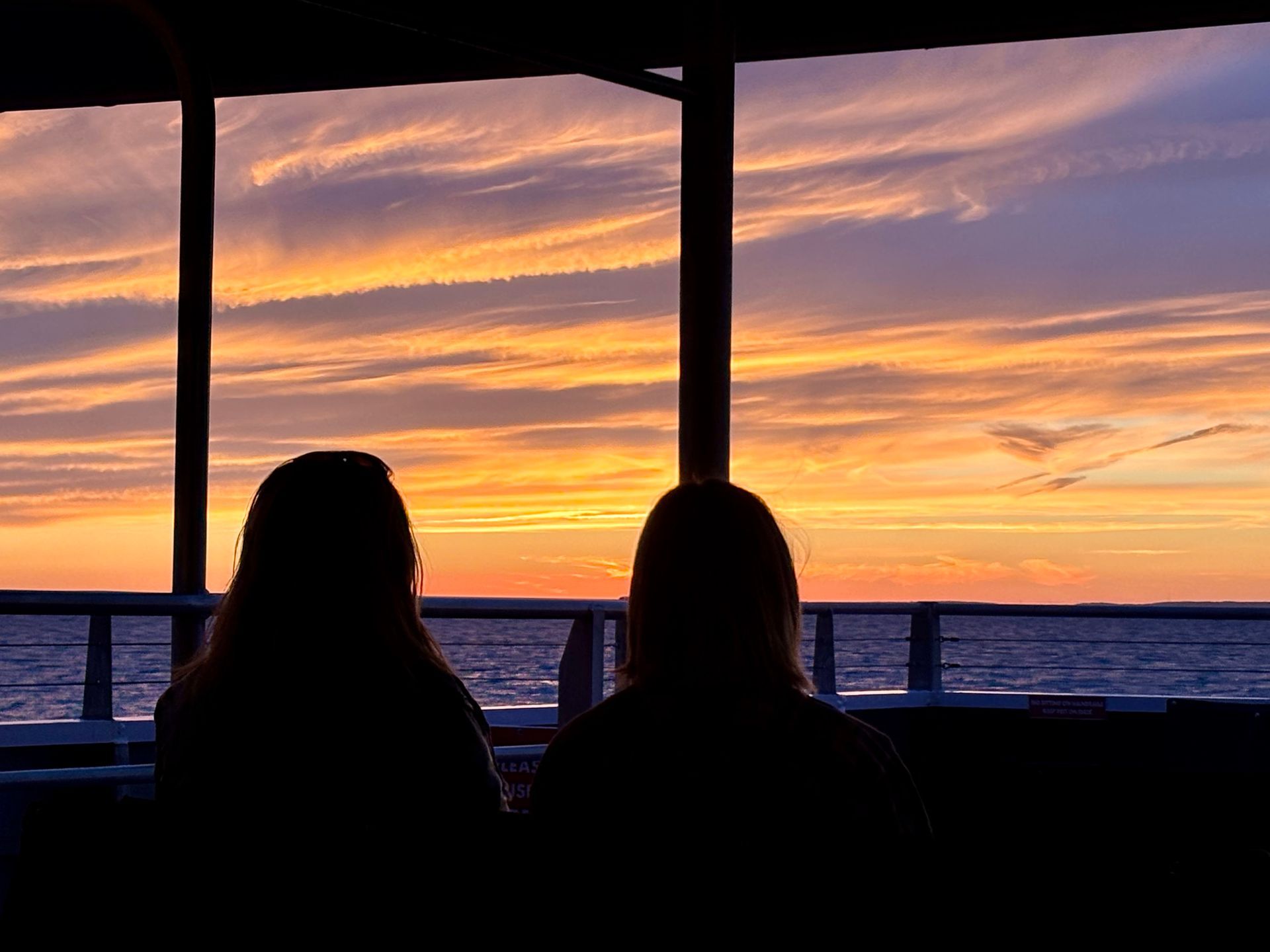 Fall evening sunset on the Boston to P'town ferry.