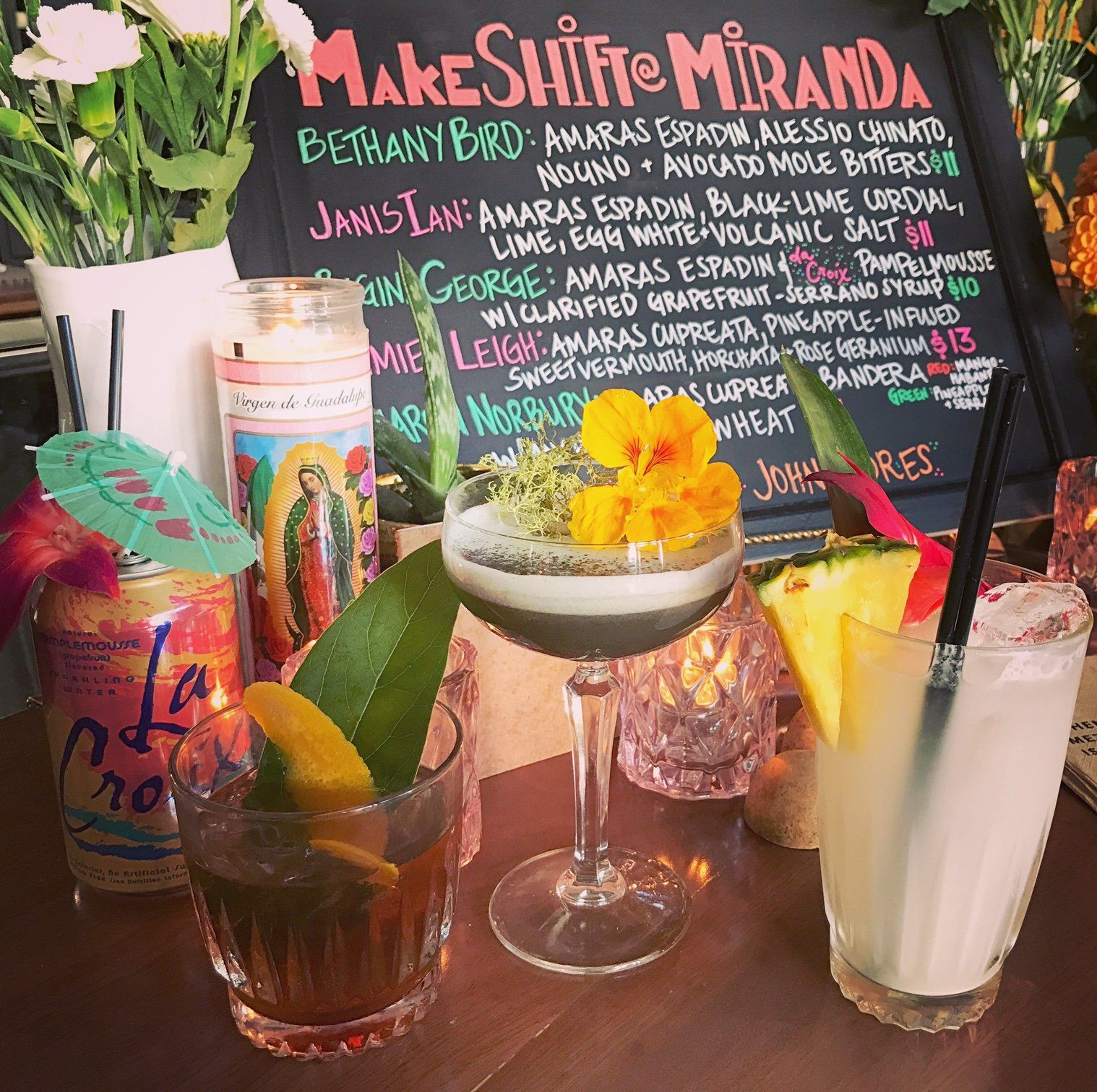 The Miranda, drinks and cocktails