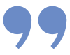 Blue quotation marks.