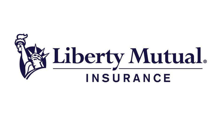 The logo for liberty mutual insurance has a statue of liberty on it.