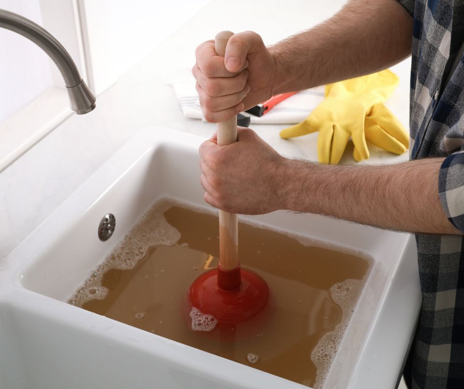 Blocked sink drain