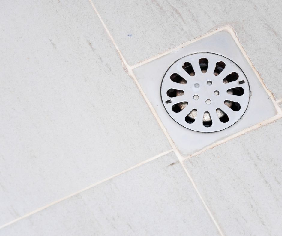 A round shower drain