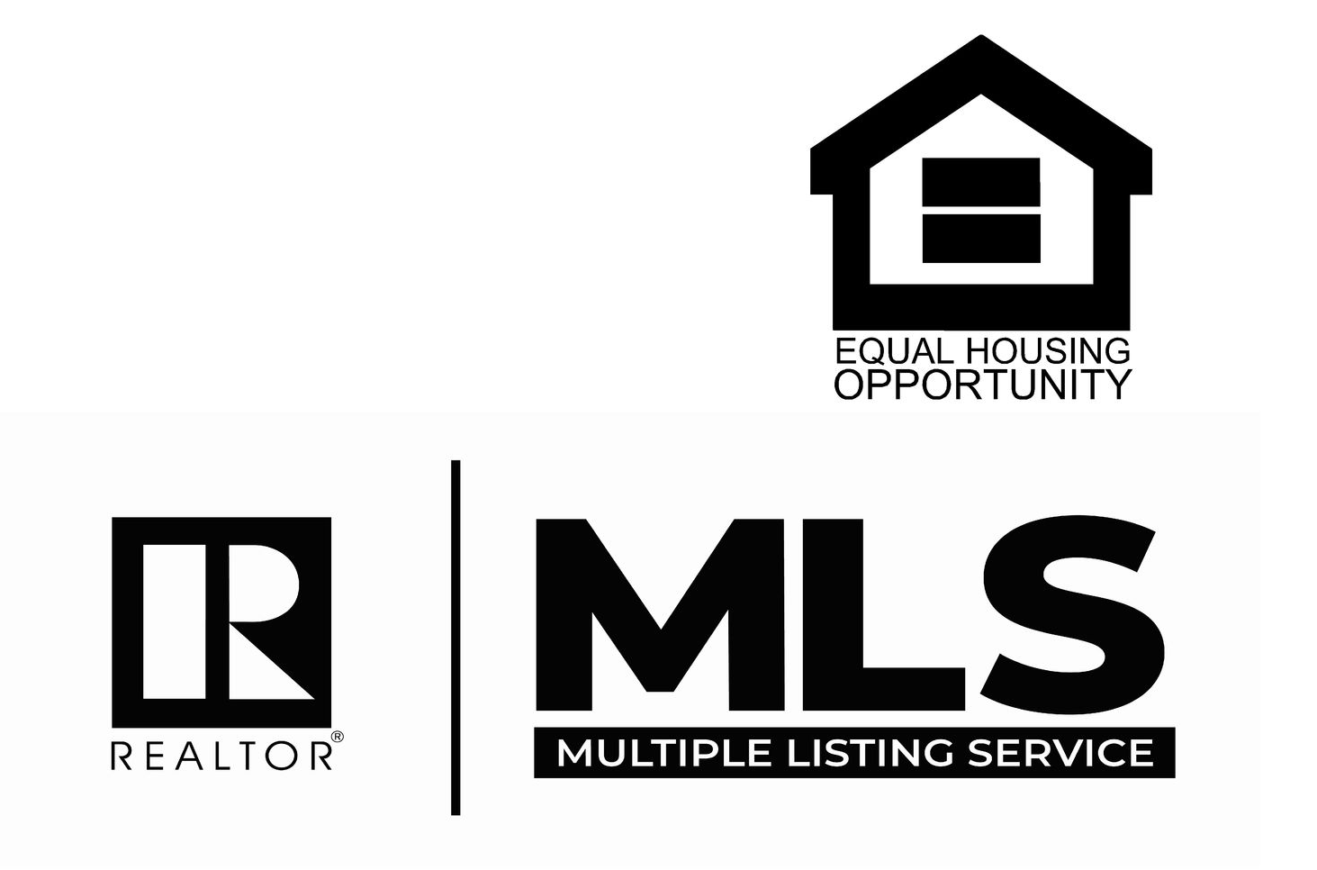 Logos for Realtor, MLS, and Equal Housing Opportunity.