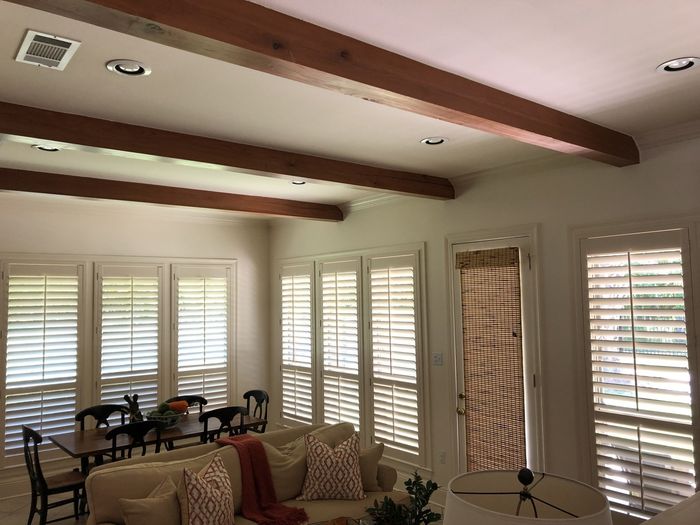 Cell Shades — Wood Shutters In Living Room in Baton Rouge, LA