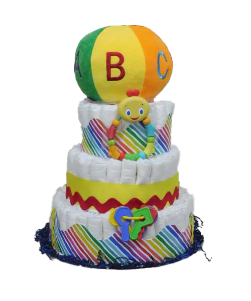 ABC diaper cake design