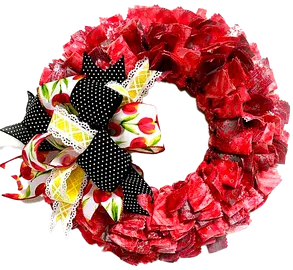 White/red wreath