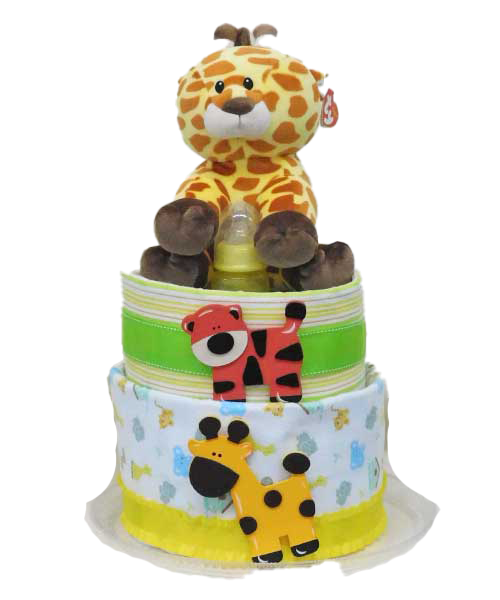 Giraffe diaper cake design
