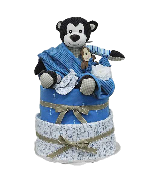 Monkeying around diaper cake design