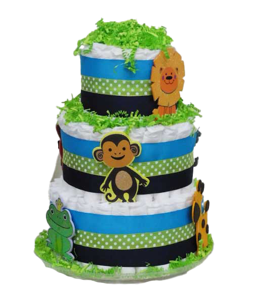 Zookeeper diaper cake design