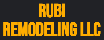 A yellow and black logo for rubi remodeling