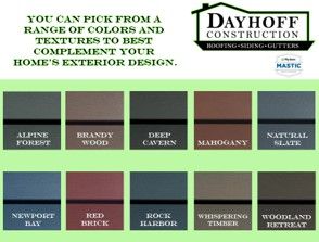 You can pick from a range of colors and textures to best complement your home 's exterior design.