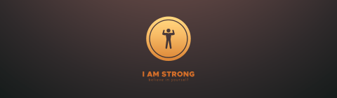 Een logo dat zegt dat ik er sterk in ben