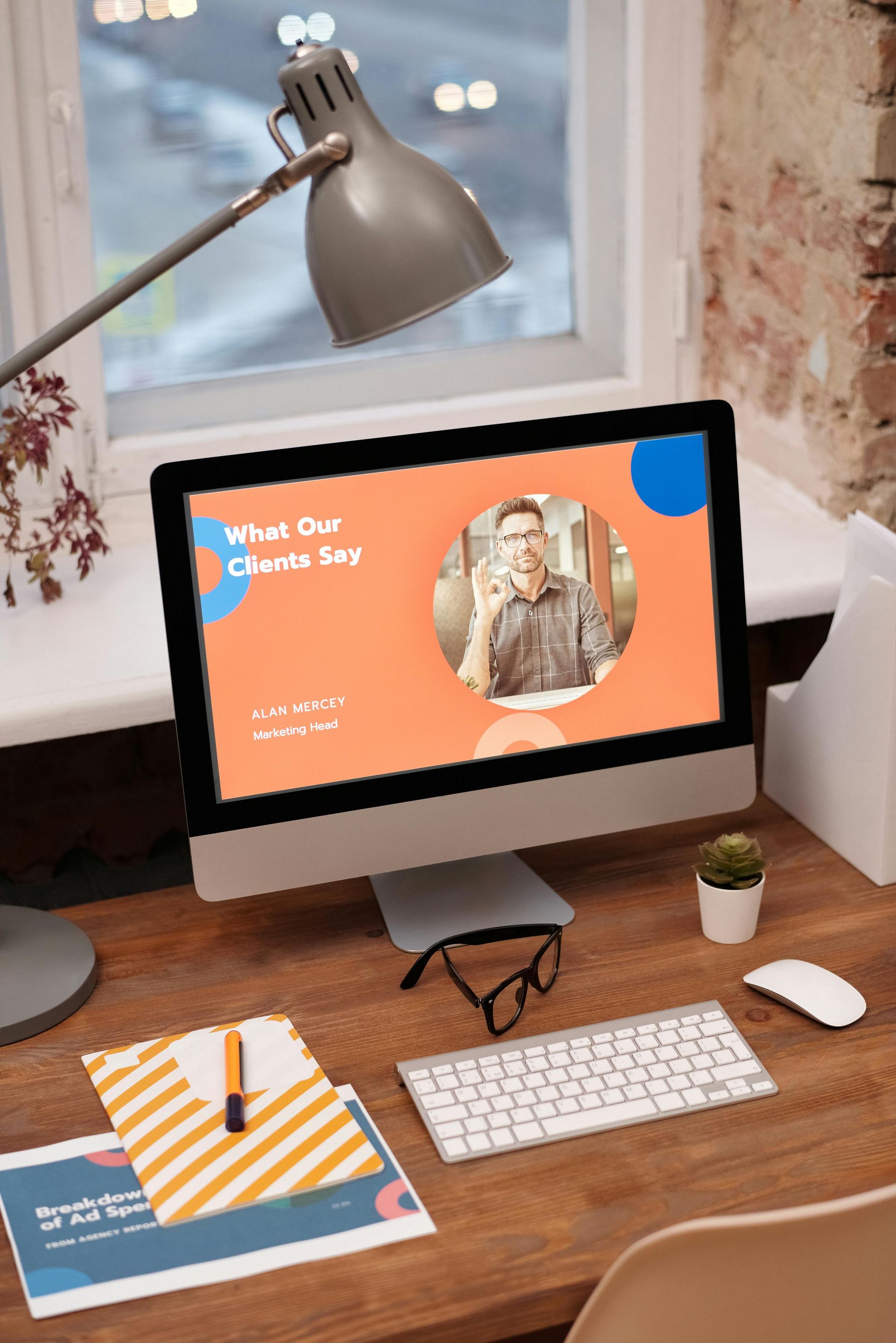 Computer screen displaying presentation: 