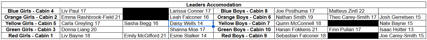 A schedule for july 2024 rounders includes archery and zipline