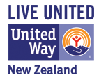 The logo for live united united way new zealand